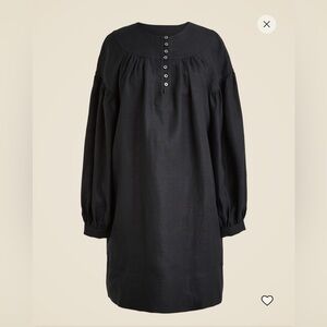 J. Crew Black Linen Dress